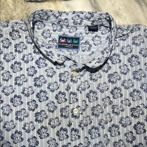 Charleston Threads Blue Floral Shirt